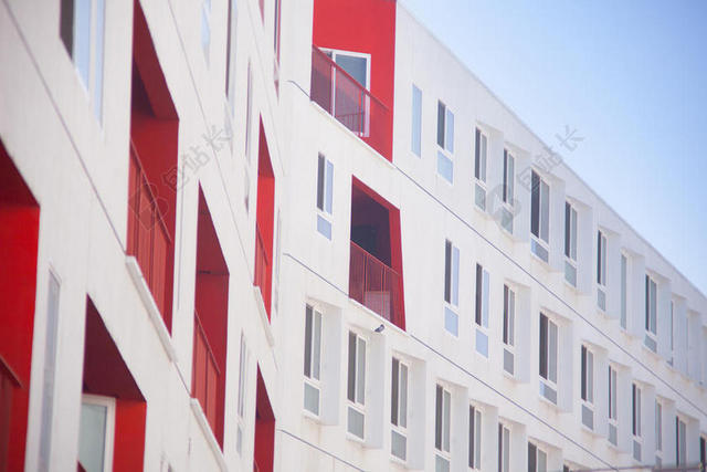 白色广告建筑楼群背景图片