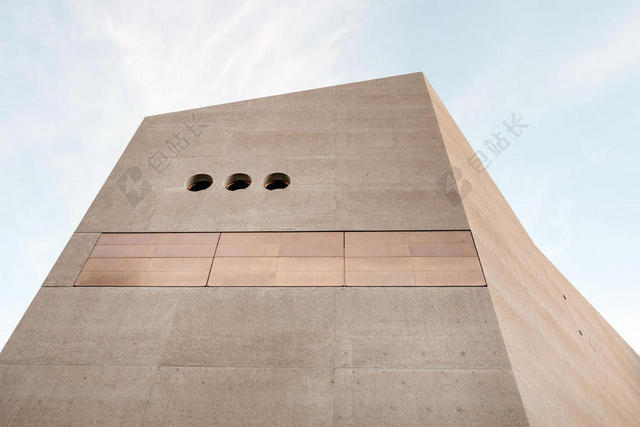 黄色建筑简约建筑物城市背景图片