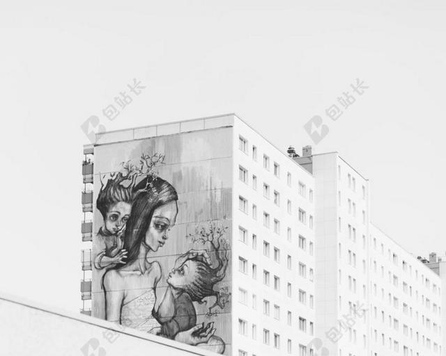 白色建筑清新高楼大厦城市背景图片