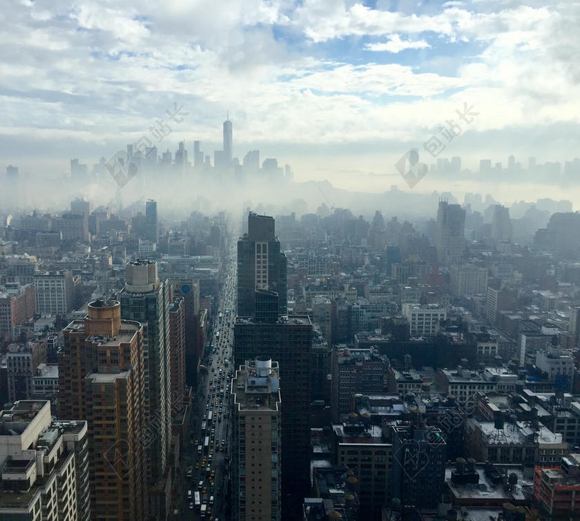 旅游唯美钢筋丛林城市背景图片