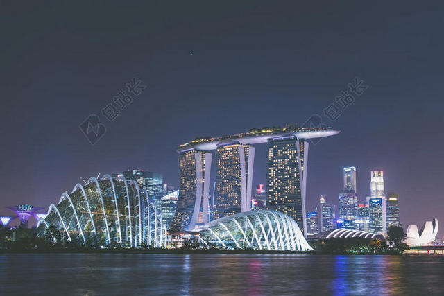 旅游唯美城市夜景城市背景图片
