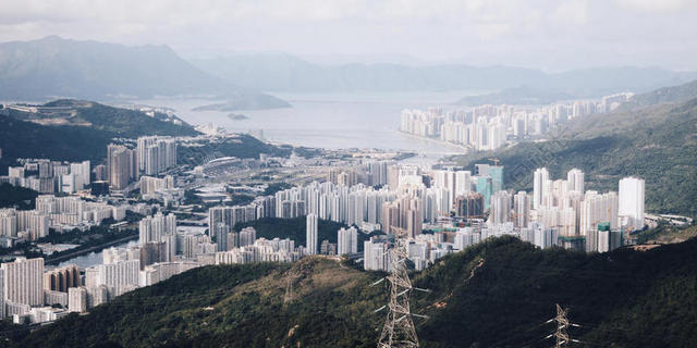 旅游唯美城市住宅城市背景图片