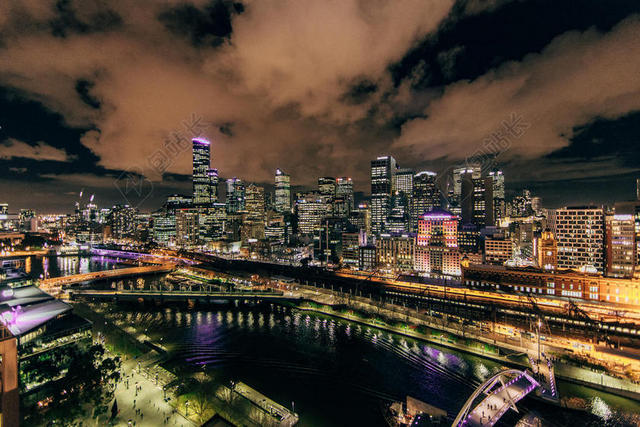 旅游唯美城市夜景城市背景图片