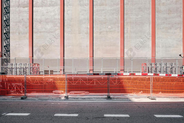 黄色建筑自然路旁建筑背景图片