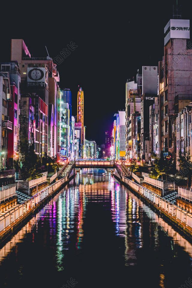 黑色旅游唯美城市夜景城市背景图片