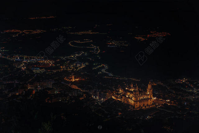 黑色旅游唯美城市夜景城市背景图片