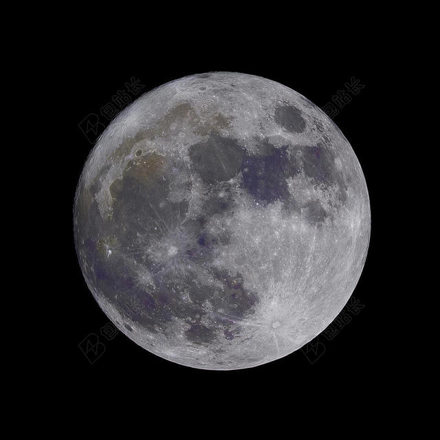 夜晚明亮的圆形月亮背景图片