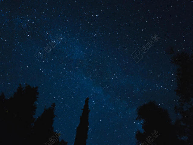 黑色旅游唯美漫天星星宣传背景图片
