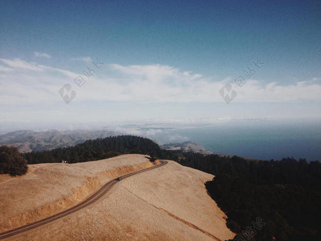户外自然风景盘山公路旅游背景图片