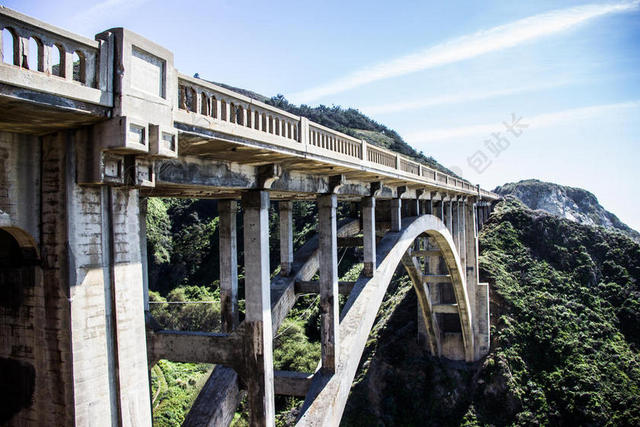 广告自然山上的高架桥宣传背景图片