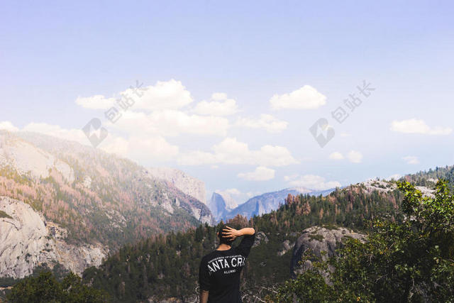 广告自然登山男子模特宣传背景图片