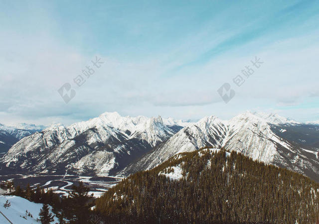 旅游自然加拿大山峰背景图片