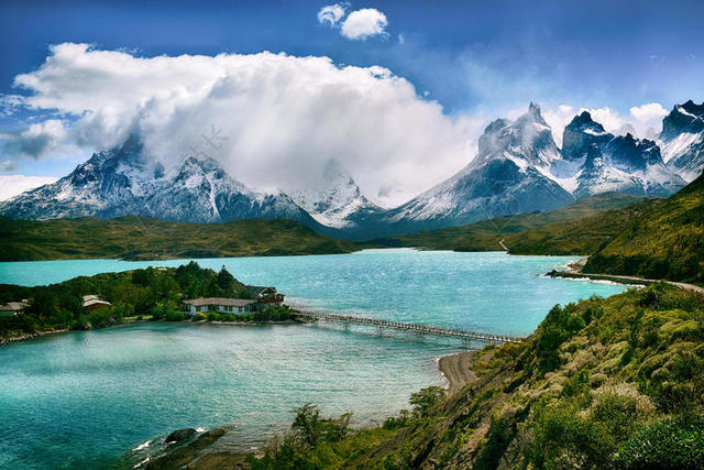 旅游唯美自然靓丽的度假胜地背景图片