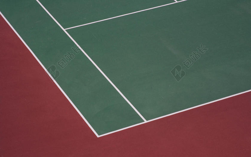 绿色和红色的网球球场背景图片