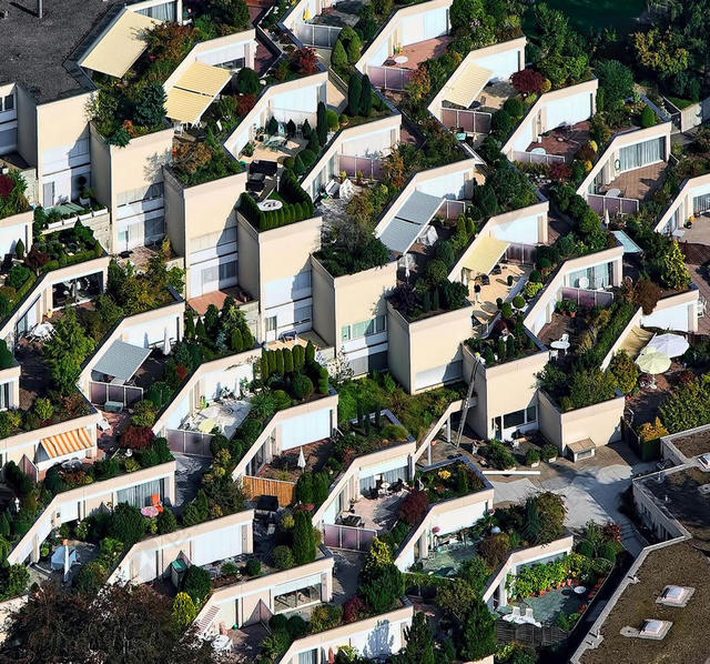 建筑整齐统一整齐规划的住宅区建筑设计规划城市景观背景图片