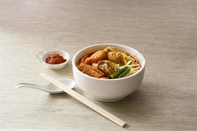 餐饮简约营养丰盛的面食背景图片