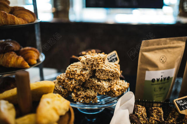 餐饮唯美下午茶蛋糕面包饼干背景图片