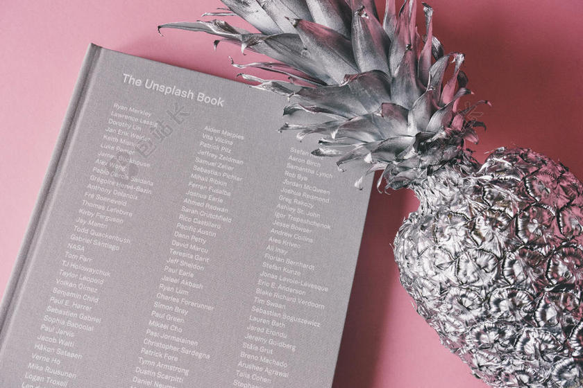 餐饮简约餐单和菠萝背景图片