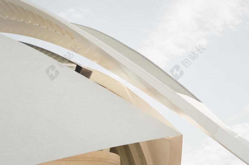 白色的现代屋顶背景图片