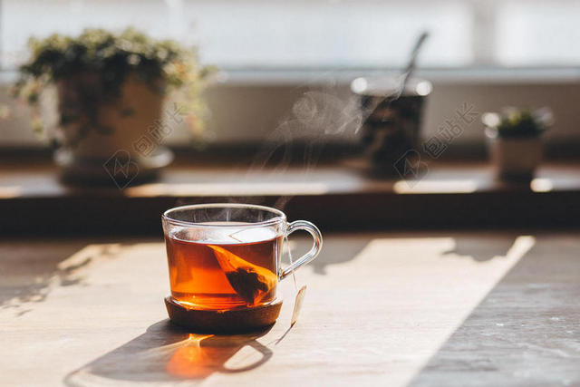 模糊 特写 咖啡 杯子 杯子 喝 玻璃 热的 在室内 植物 壶 烟 桌子 茶 茶杯 热忱 木材