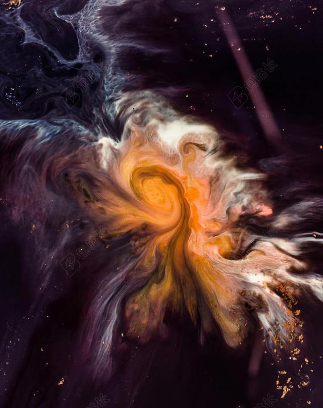 灰色和金色的星云背景图片