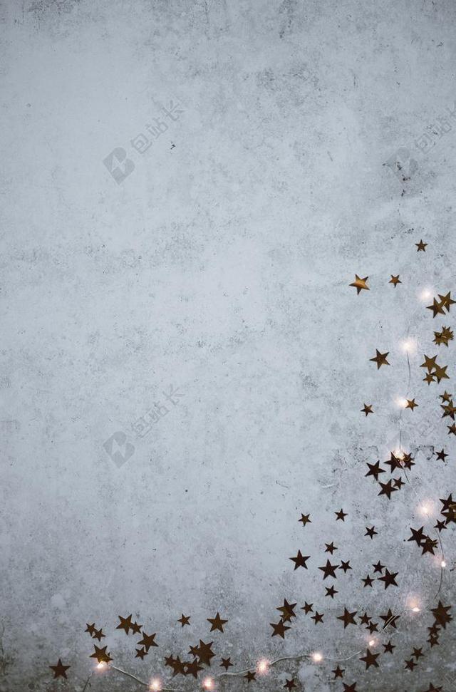 灰色的墙面的星星图案背景图片