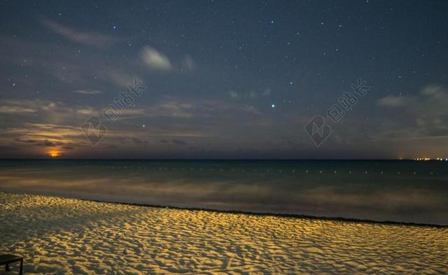 星空 星星 闪光 明星 夜晚 晚上 黑夜 黑暗 灯光 霓虹灯 天空 沙滩 海滩
