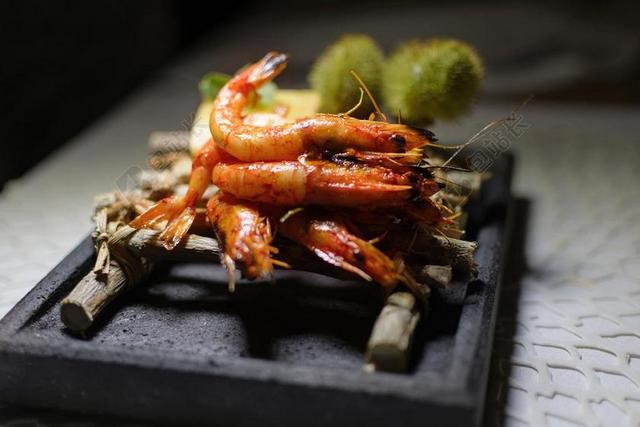 美味的虾子背景图片