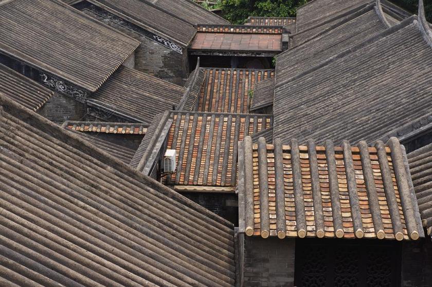 中国的传统房屋背景图片