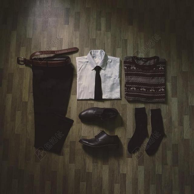 黑色简约正装服饰背景图片