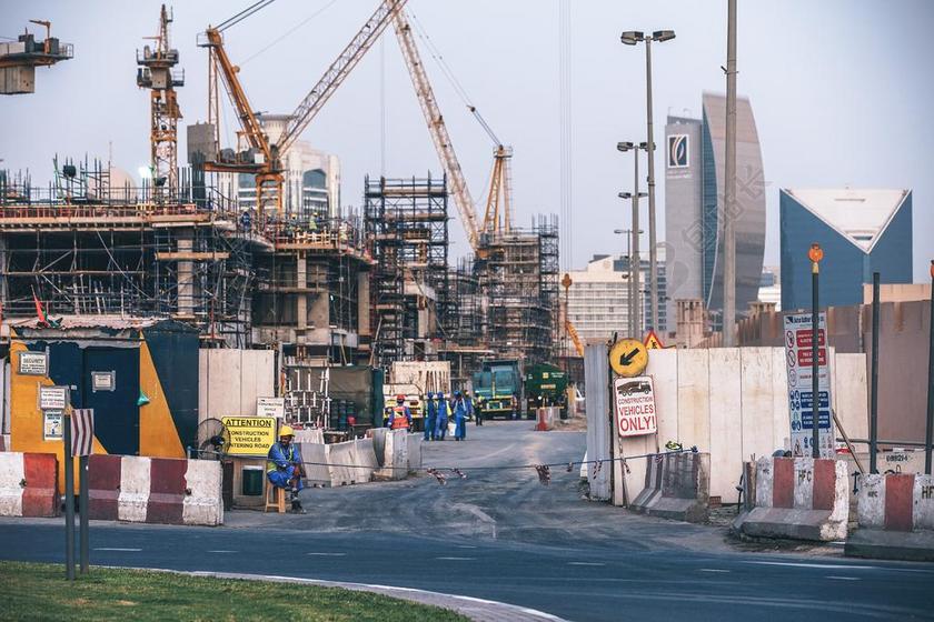 建筑清新施工的建筑室外背景图片