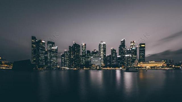 广告唯美城市倒影背景图片