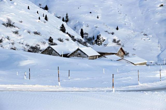 雪 冬天 BERGDORF 高山 瑞士 村 山 寒冬 被忽悠