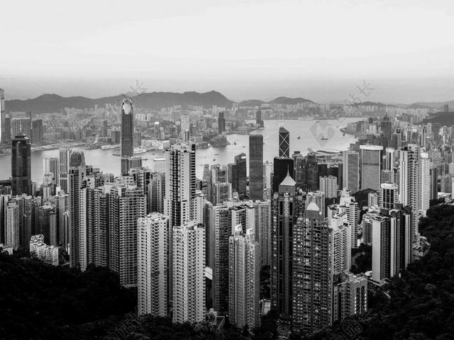 摩天大楼 城市 轮廓对着天空 街道 全景 体系结构 中央商务区