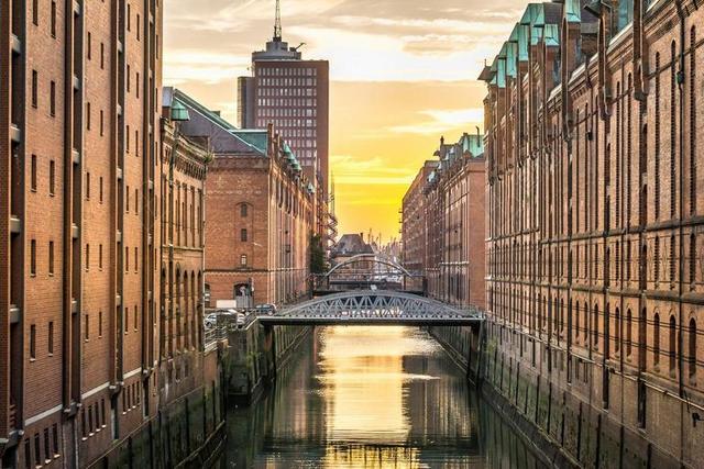汉堡 SPEICHERSTADT 水 院 德国 城市之旅 假期