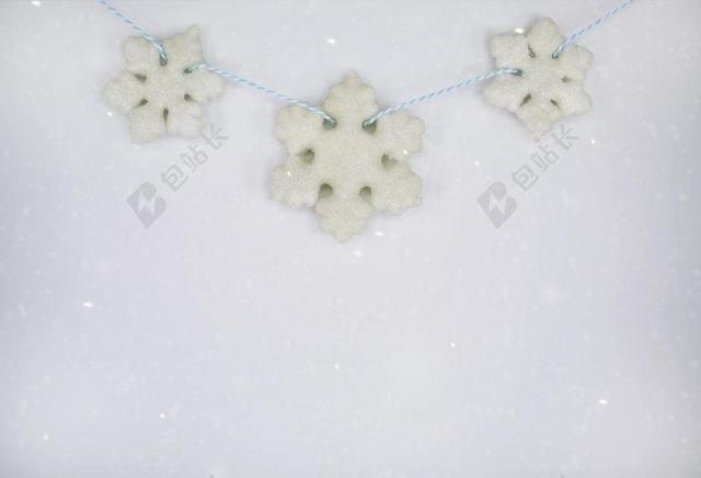 雪花 冬天 背景 文本空间 边境 海报 雪 圣诞节