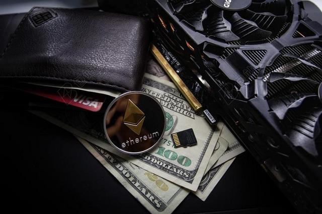 黑色金融钱包金属背景图片