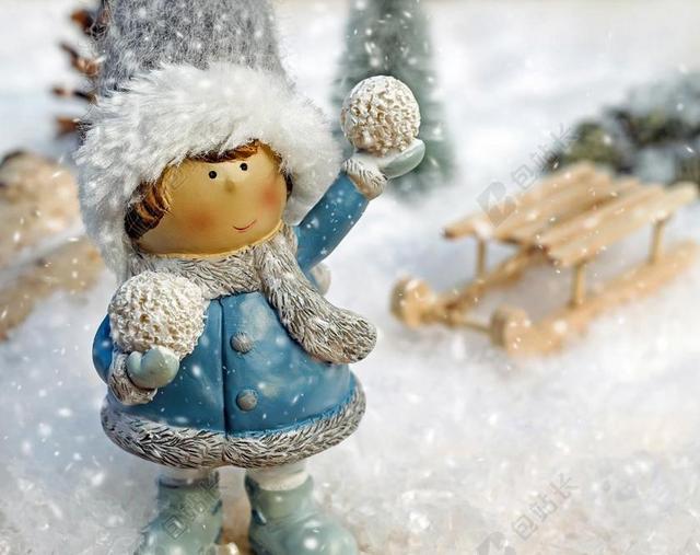女孩 数字 雪球 抛出 雪 雪花 降雪 一年的时间 冬天