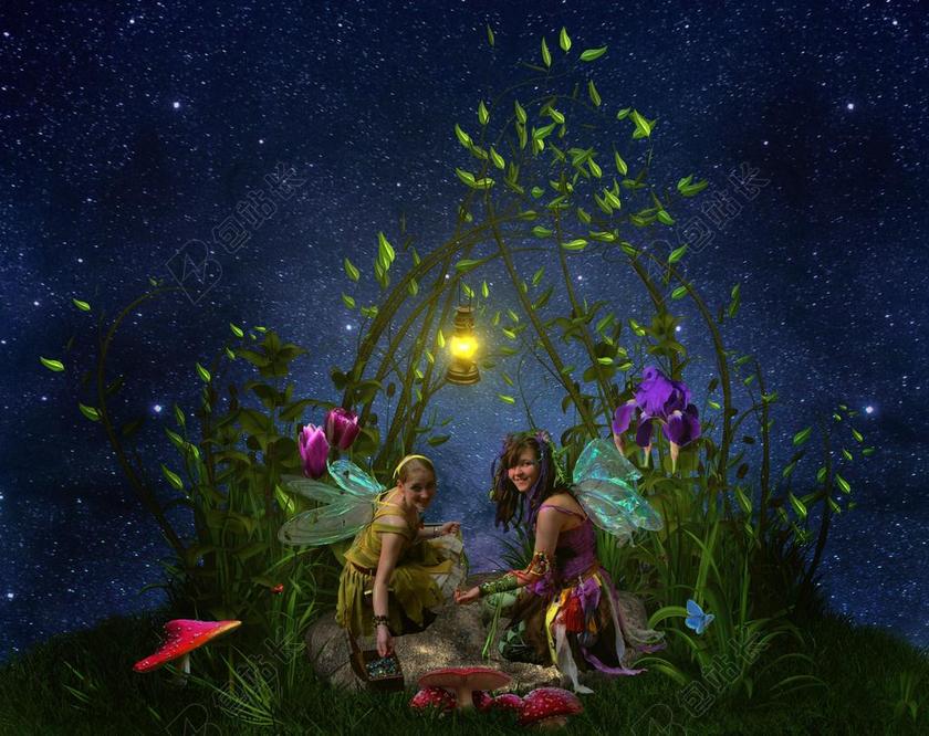 费 天使 小精灵 翼 神秘 童话 幻想 快乐 神秘生物