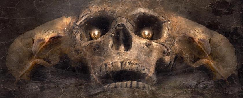 幻想 骷髅和交叉骨 令人毛骨悚然 神秘 头骨 阴沉 吓人