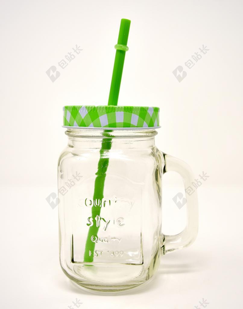 喝了杯 秸秆 喝 颜色 夏天的感觉 盖 TRINKGLAS夏天
