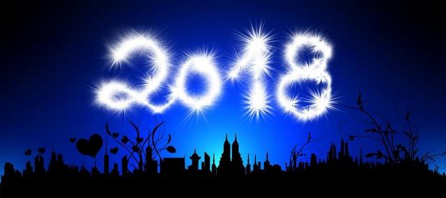 新的一年的一天 除夕 黄金 2018 西尔维斯特 烟花爆竹 一年
