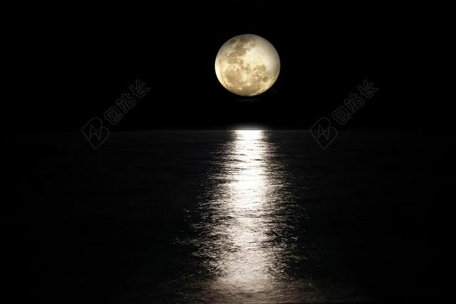 月亮 海 满月 地中海 性质 晚上 光反射 法国 夜