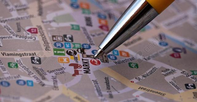街道地图 地图 搜索 找到 感兴趣的地方 规划 离 目标