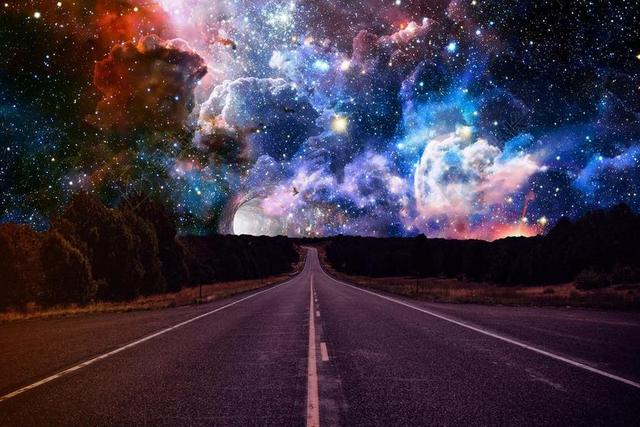 空间 天空 星云 街 路线 夜 魔术 星级 星星 颜色