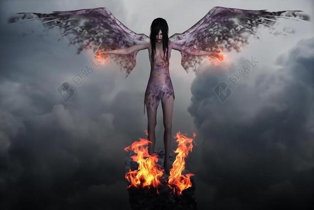 天使 黑暗 黑暗天使 邪恶 恶魔 女性 女子 美 翅膀