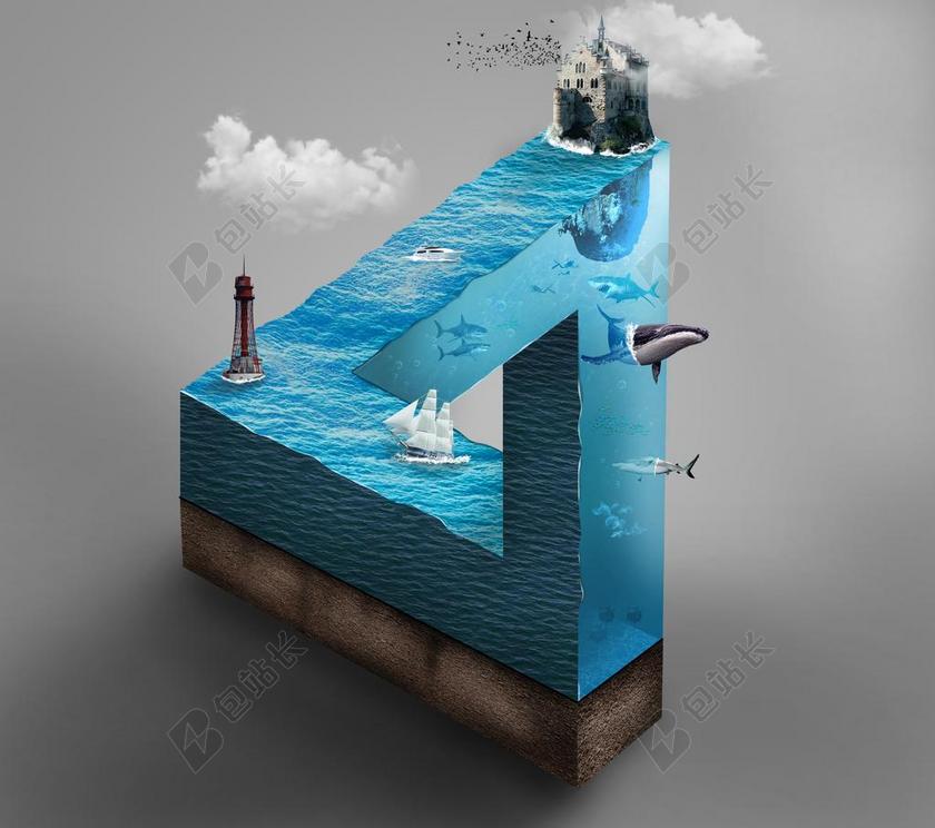 海 微型世界 三角形 水 鱼 海底世界