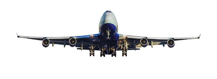 飞翔的现代客机背景图片