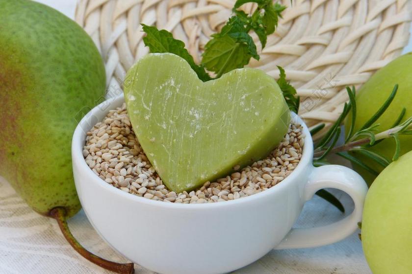 肥皂 绿色 芝麻 梨 苹果 杯 天然成分 卫生 身体护理