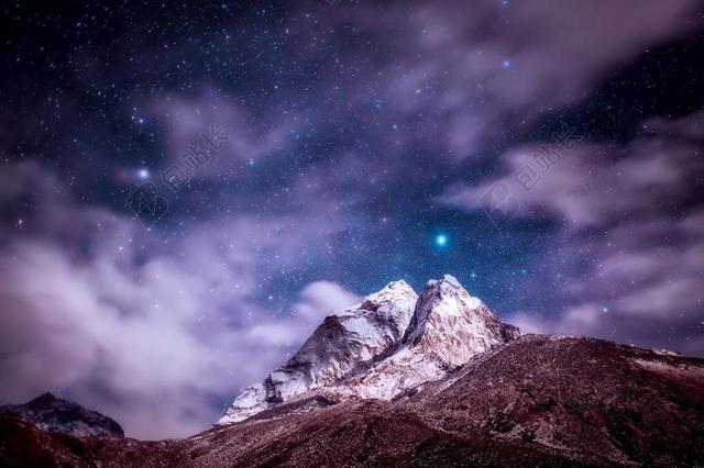 喜马拉雅山 山 天空 云 星星 夜 日落 景观 景区 自然